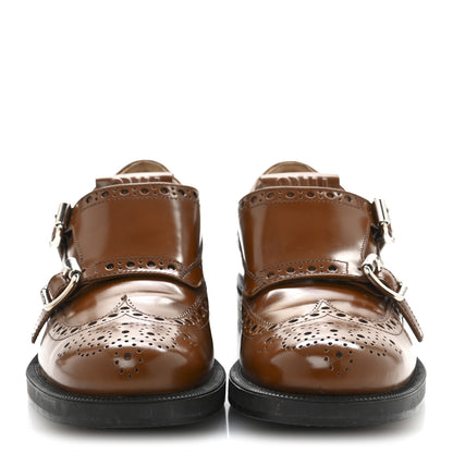 Miu Miu X CHURCH'S Calfskin Double Monk Loafer 37 Tabacco 3 of 9
