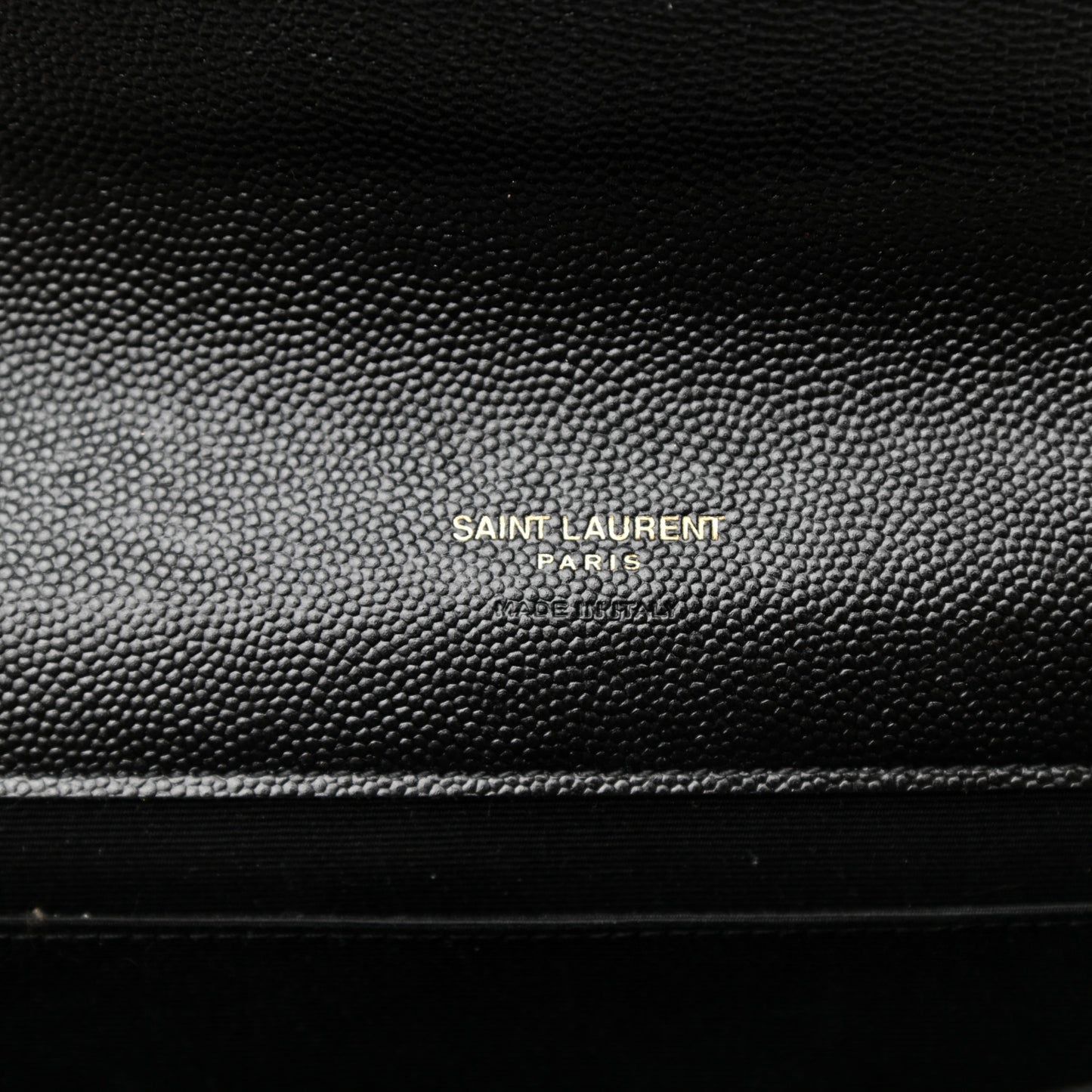 Grain De Poudre Textured Mixed Matelasse Triquilt Monogram Clutch Black