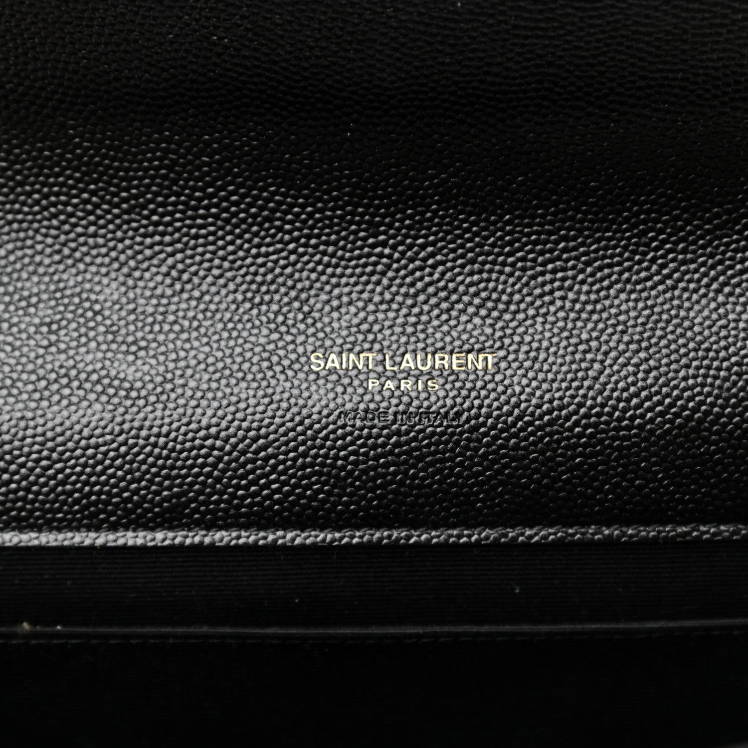 Saint Laurent Grain De Poudre Textured Mixed Matelasse Triquilt Monogram Clutch Black 6 of 7