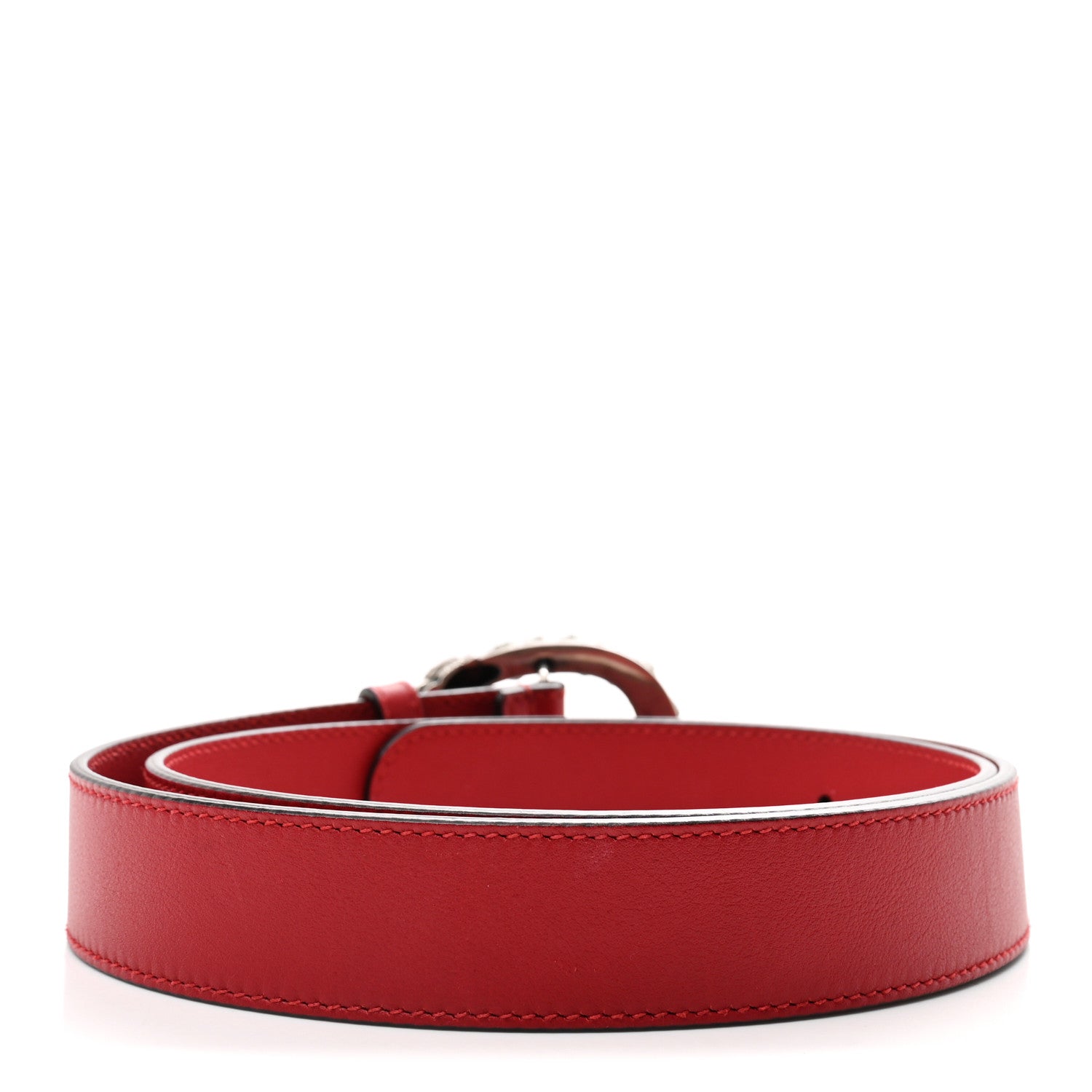 Gucci Moon Calfskin Crystal Dionysus 30mm Belt 85 34 Red 2 of 5