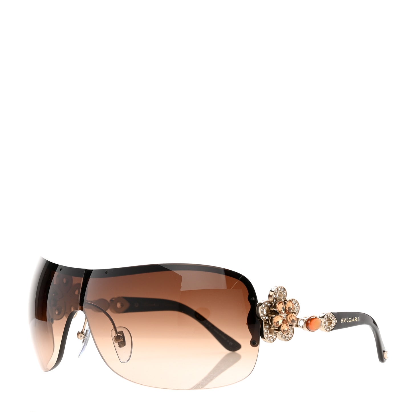 BVLGARI Crystal Flower 6059-B Sunglasses Brown