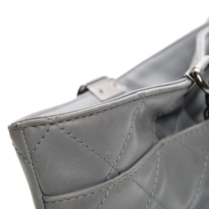 Chanel Calfskin Quilted Large Shopping In Chains Tote Light Grey 9 of 10