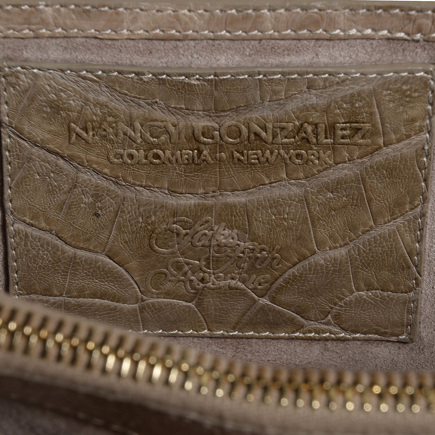 Crocodile Satchel Sand