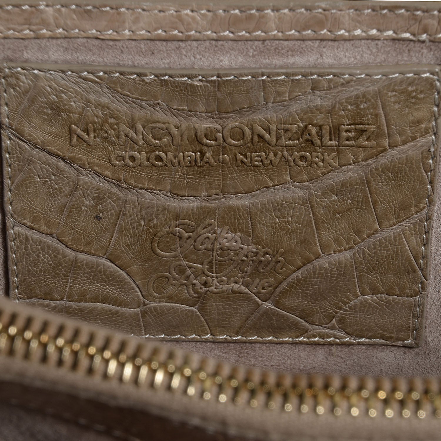 Nancy Gonzalez Crocodile Satchel Sand 6 of 6