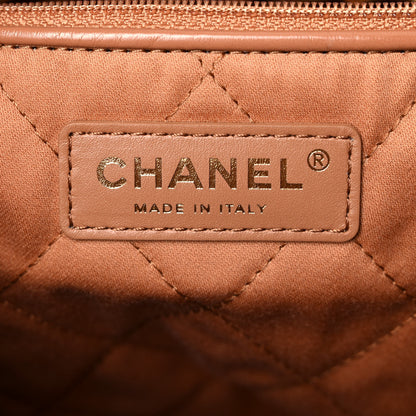 Chanel Shiny Calfskin Quilted Chanel 22 Camel 6 of 10