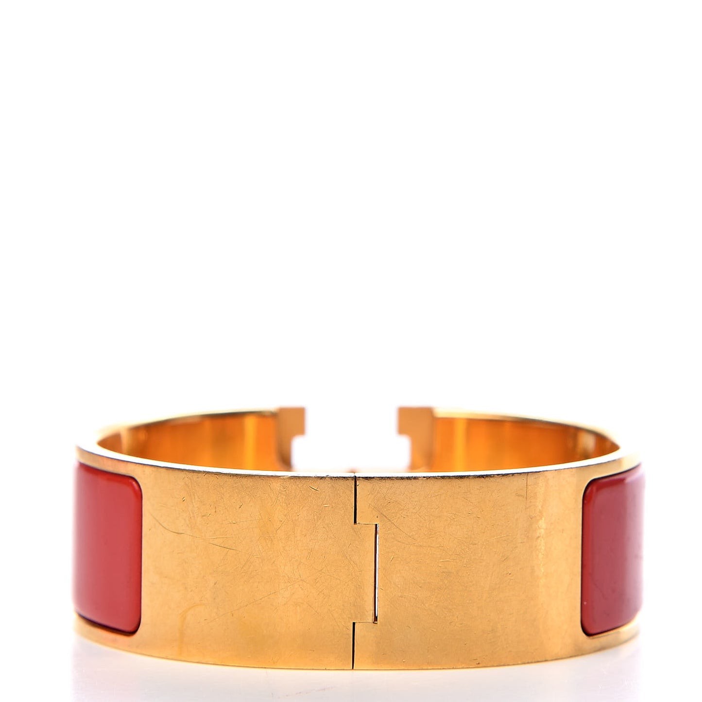 Enamel Wide Clic Clac H Bracelet PM Red