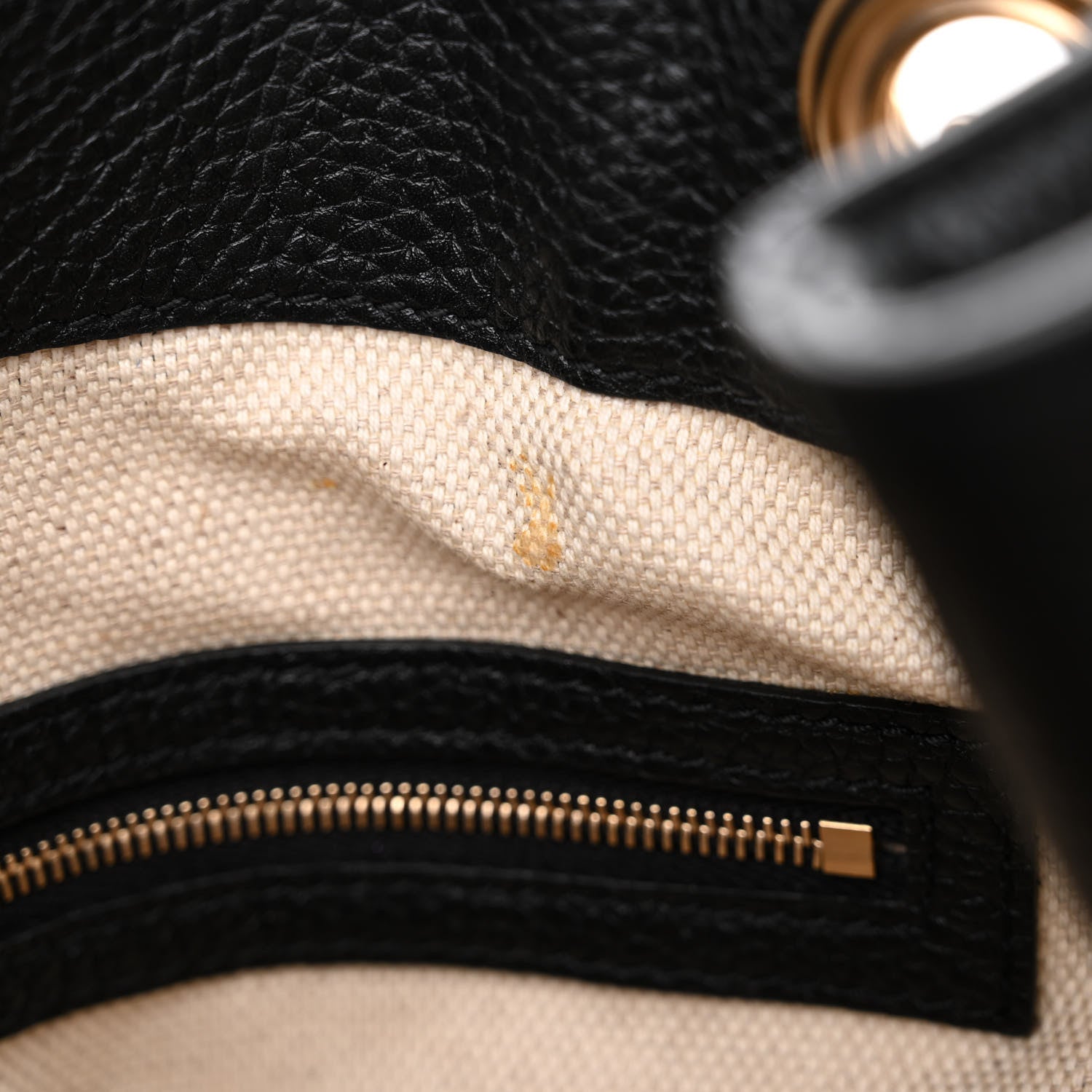 Gucci Pebbled Calfskin Medium Soho Chain Shoulder Bag Black 12 of 12