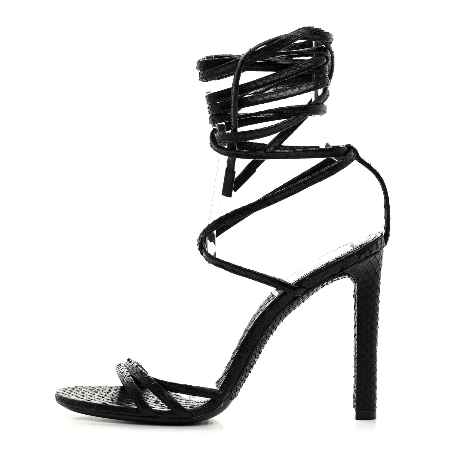 Saint Laurent Ayers Kate 105 Lace Up Sandals 41 Black 1 of 8