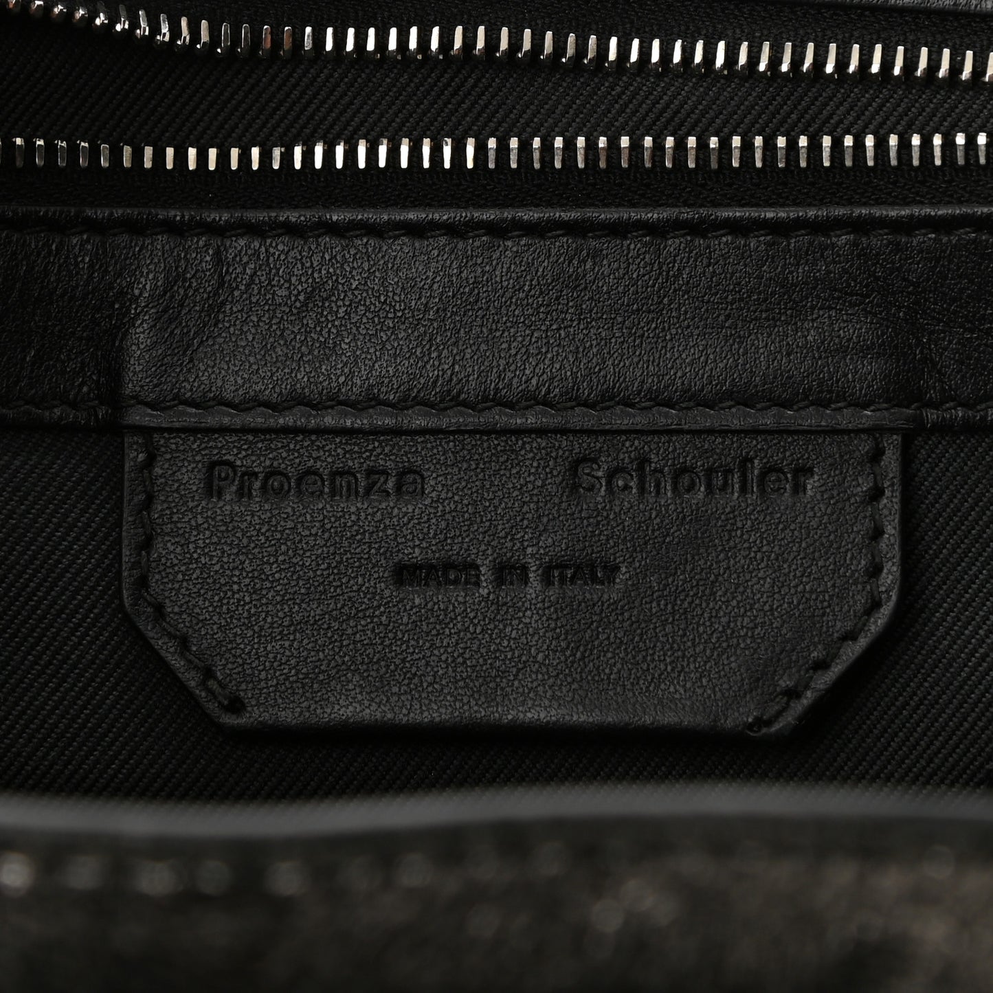 Metallic Lambskin Tiny PS1 Satchel Silver