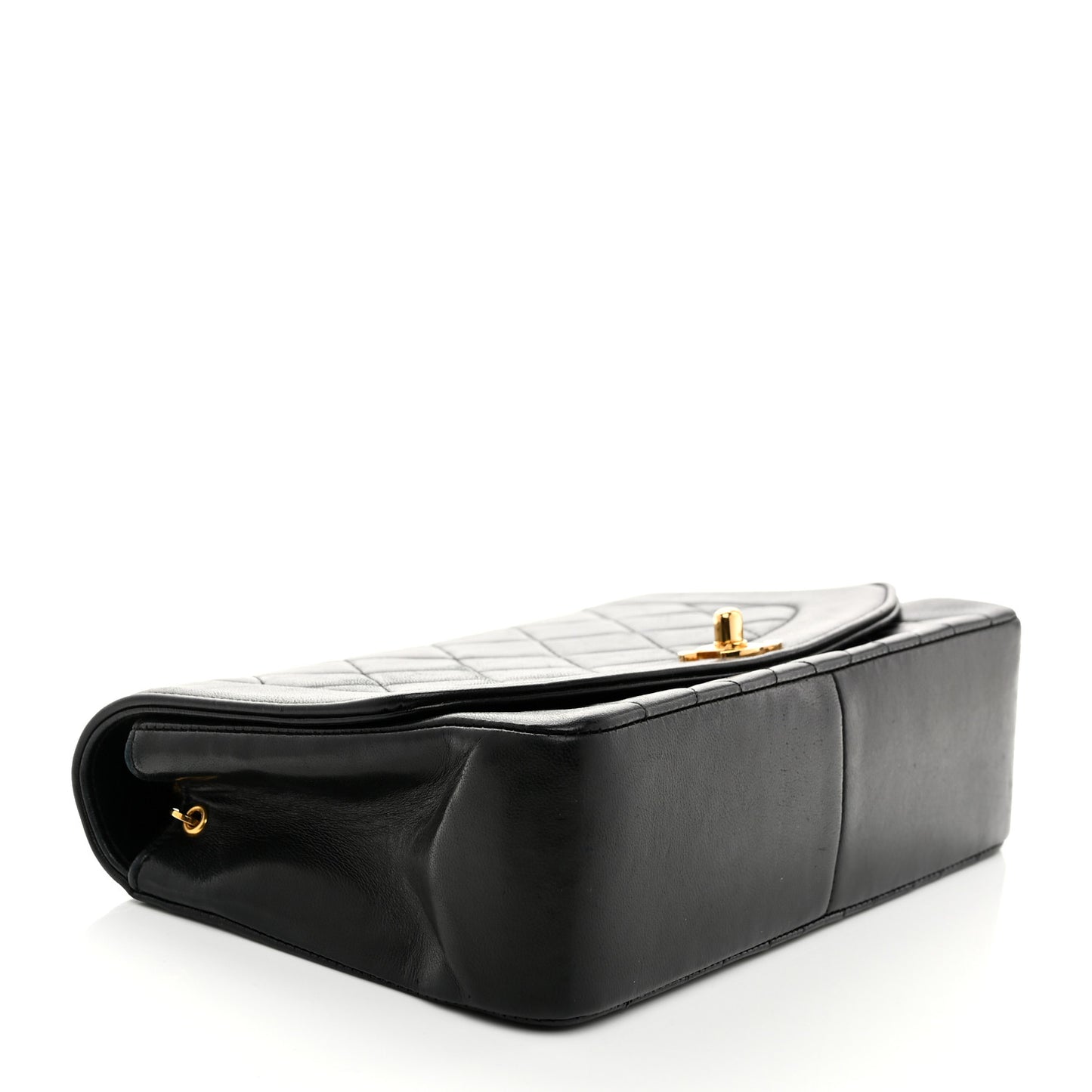 Lambskin Quilted Small Single Flap Black