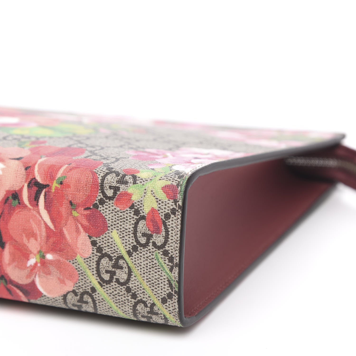 Gucci GG Supreme Monogram Blooms Large Cosmetic Case Beige Multicolor Dry Rose 9 of 10