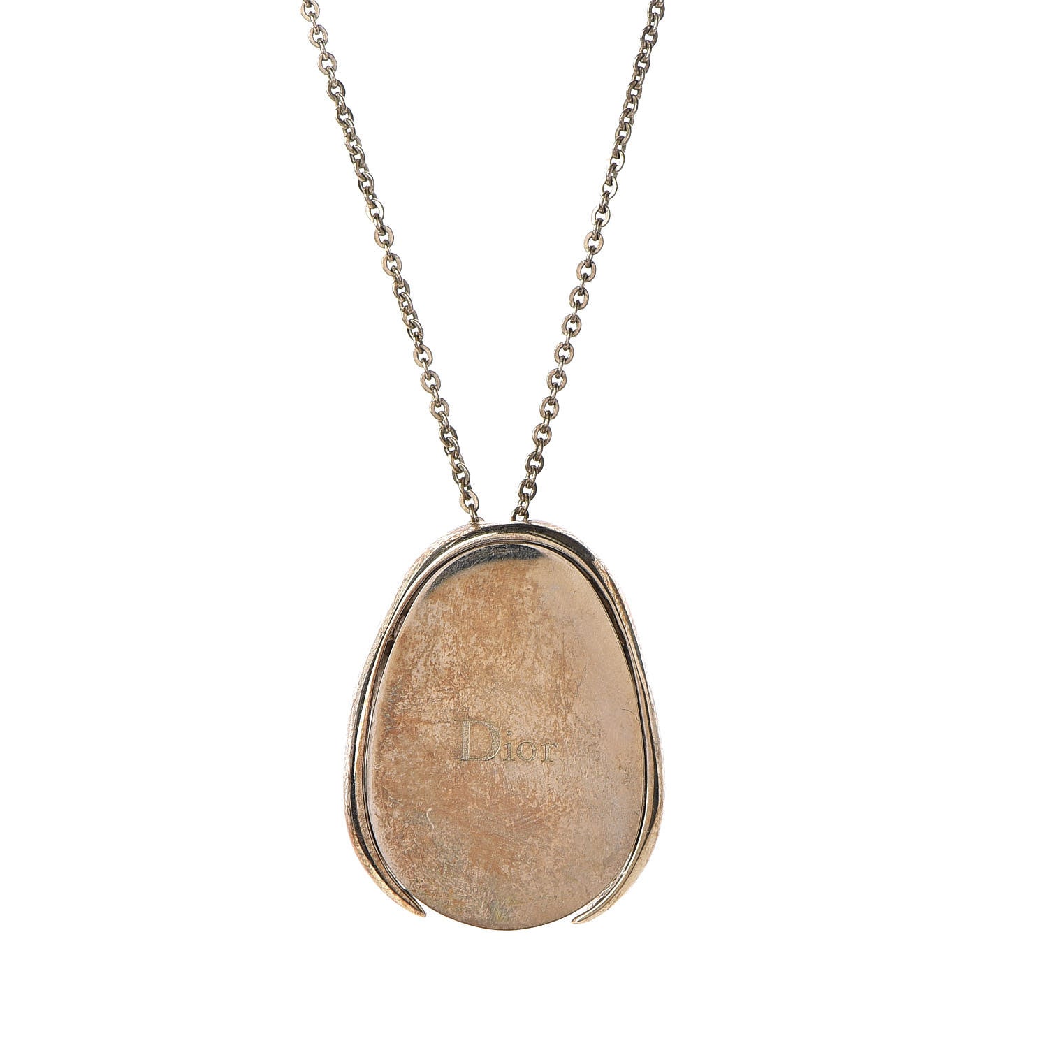 Christian Dior Crystal Pearl Tell Me Dior Zodiac Virgo Necklace Gold 7 of 7