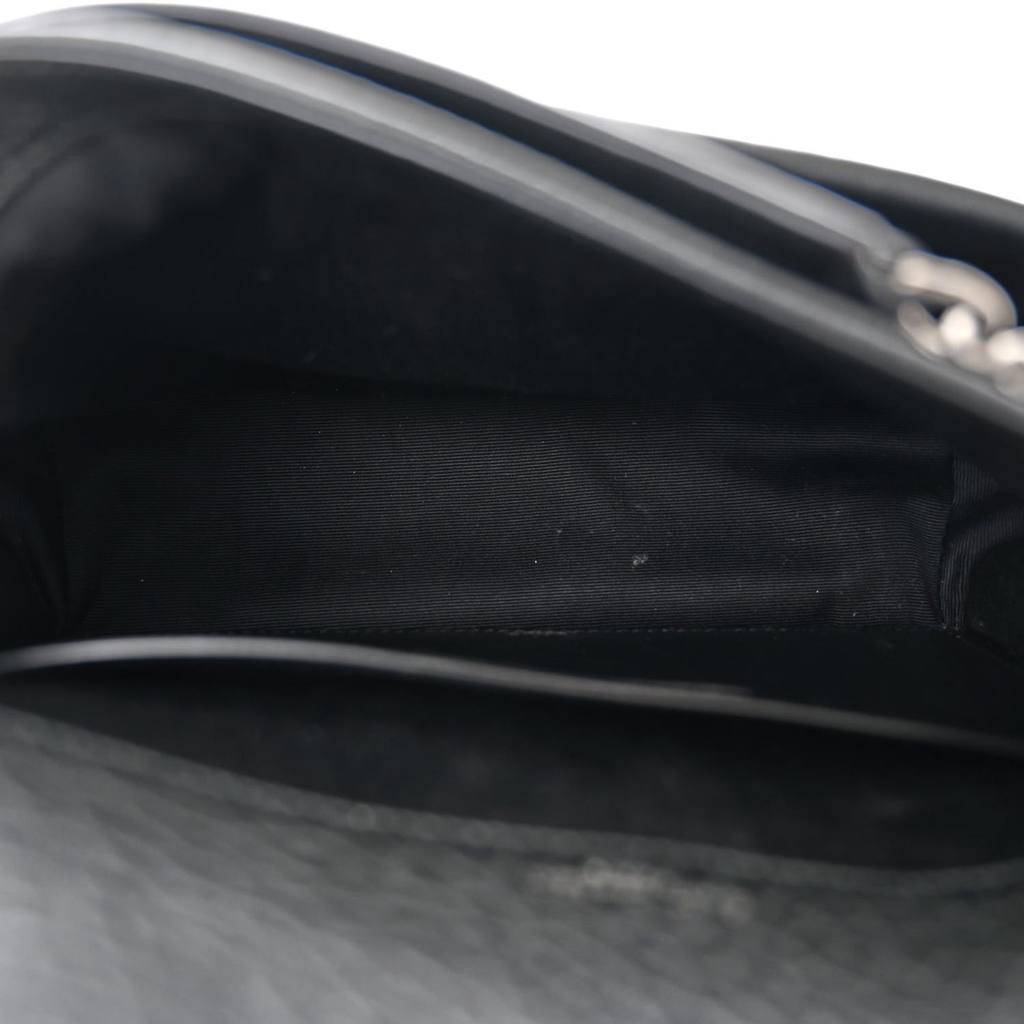 Grained Lambskin Monogram Baby Niki Chain Satchel Black