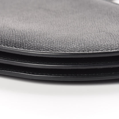 Christian Dior Grained Calfskin Saddle Pouch With Strap Black 12 of 12