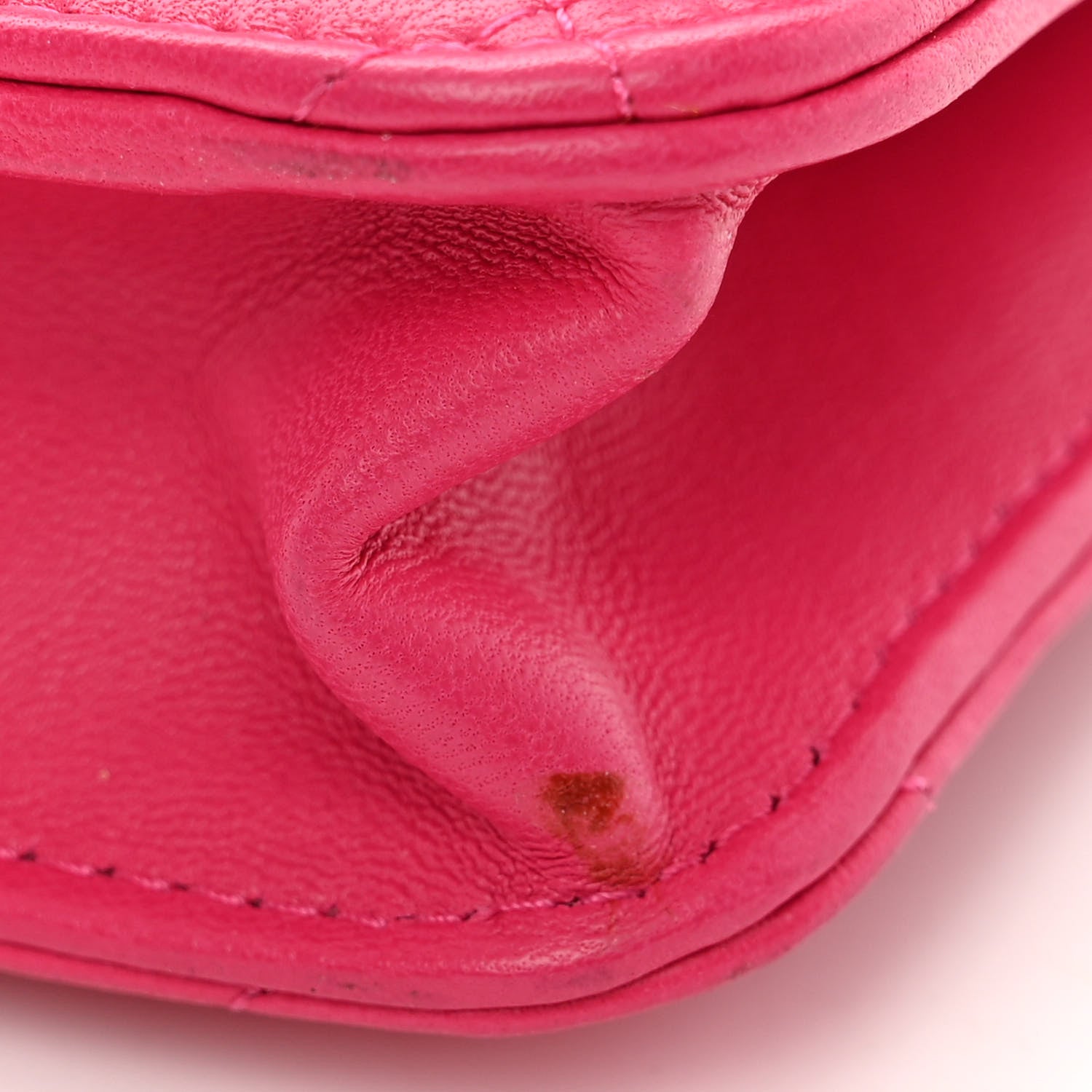 Chanel Lambskin Quilted Wallet On Chain WOC Pink 10 of 11