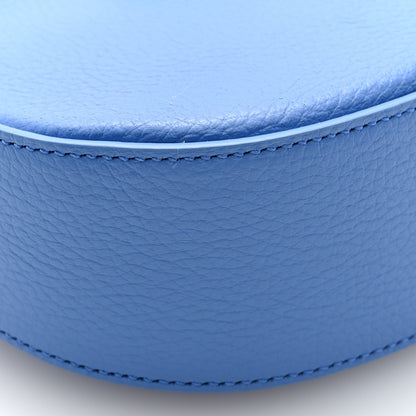 Salvatore Ferragamo Pebbled Calfskin Mini Double Gancini Shoulder Bag Bluette 8 of 9