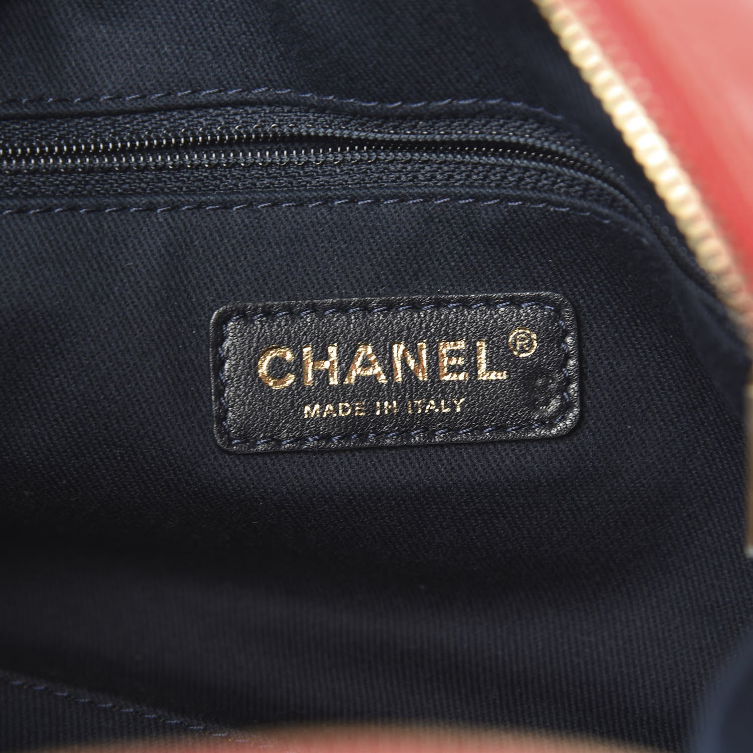 Chanel Wrinkled Lambskin Chevron Quilted Surpique Bowler Red 5 of 9