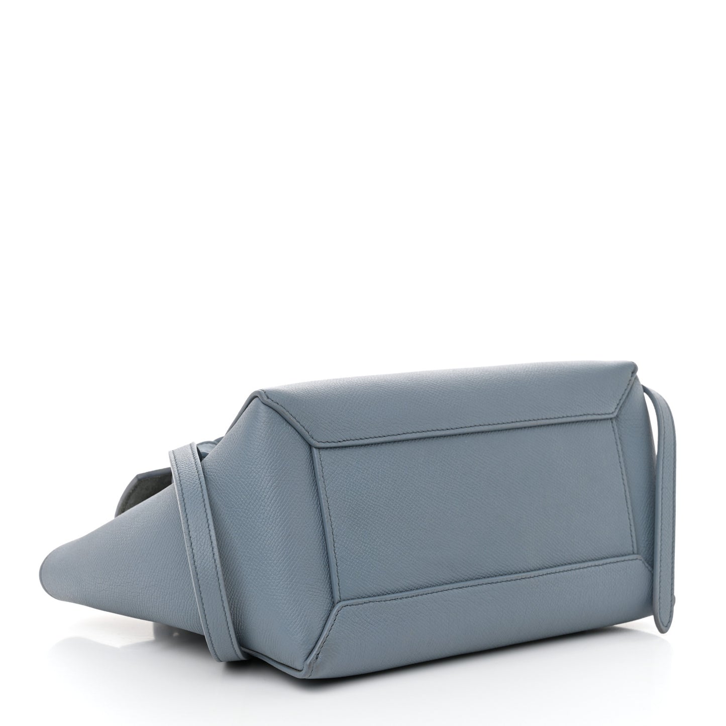 Grained Calfskin Micro Belt Bag Washed Blue