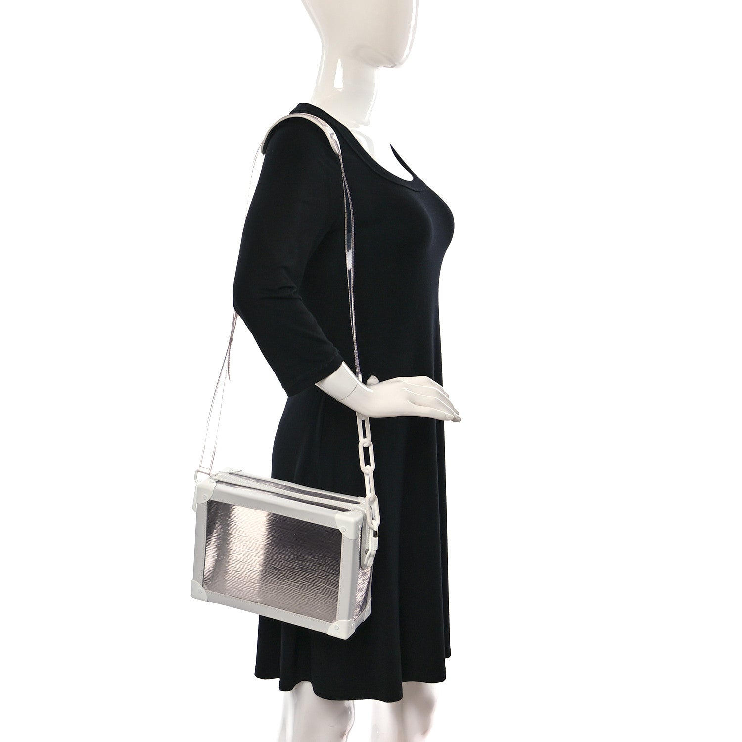 Louis Vuitton Calfskin PVC Epi Plage Soft Trunk Optic White 2 of 10