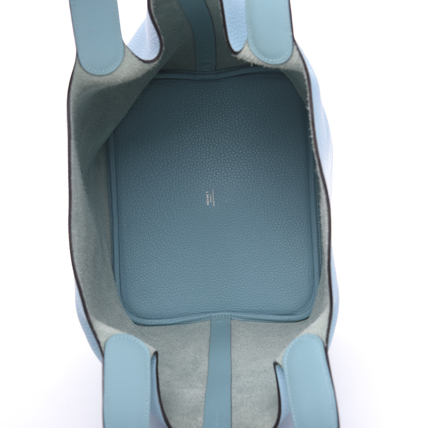 Hermes Taurillon Clemence Picotin 26 GM Bleu Atoll 4 of 10