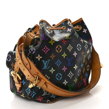 Louis Vuitton Monogram Multicolor Petit Noe Black 3 of 12