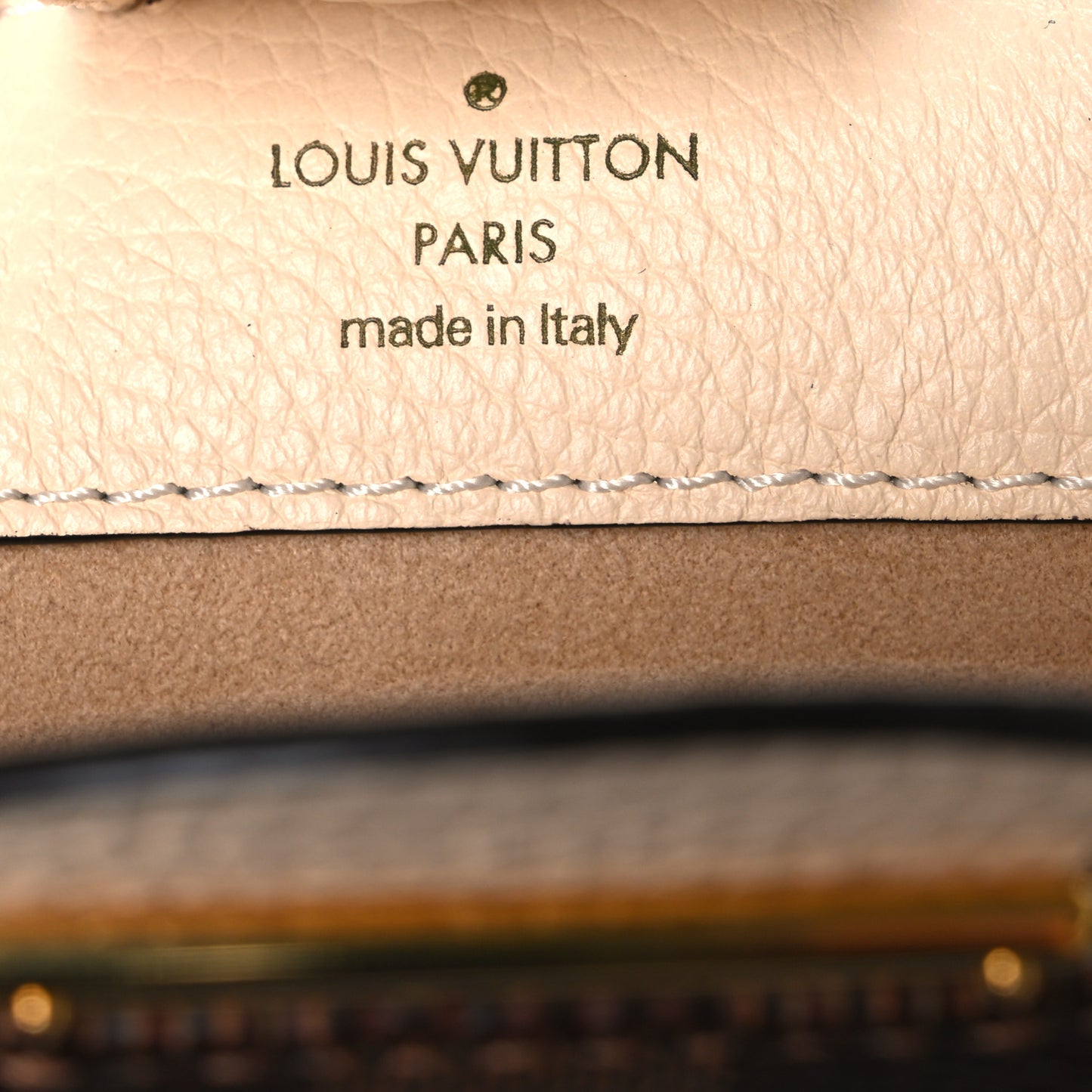Damier Ebene Cuir Taurillon Brittany Creme