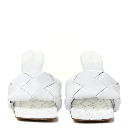 Bottega Veneta Nappa Maxi Intrecciato Lido Mule Sandals 37 Optic White 2 of 15