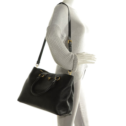 Prada Vitello Daino Shoulder Bag Nero Black 2 of 10