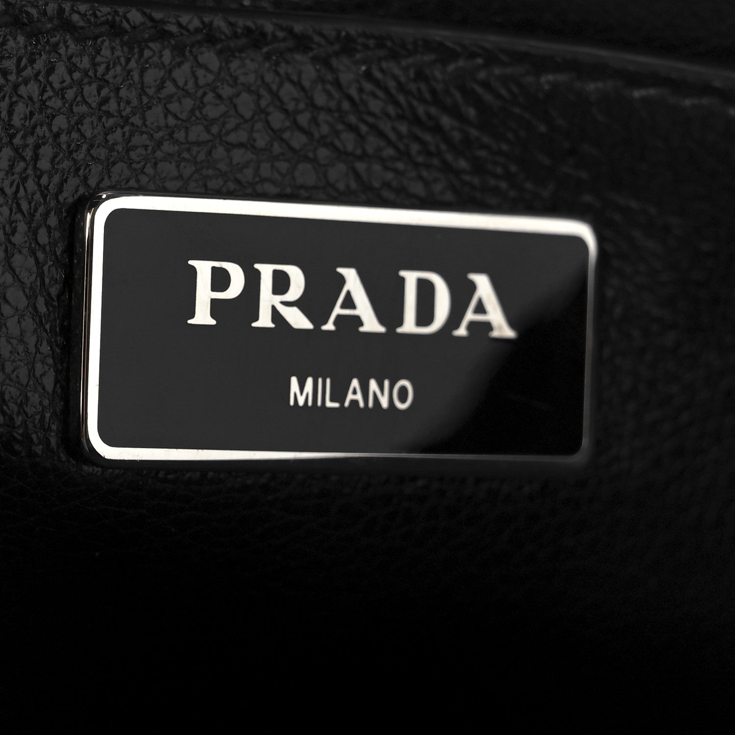 Prada Glace Calf Shoulder Bag Black 6 of 10