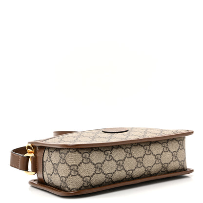 Gucci GG Supreme Monogram Azalea Calfskin Mini Retro Interlocking G Shoulder Bag Beige Ebony Brown Sugar 4 of 10
