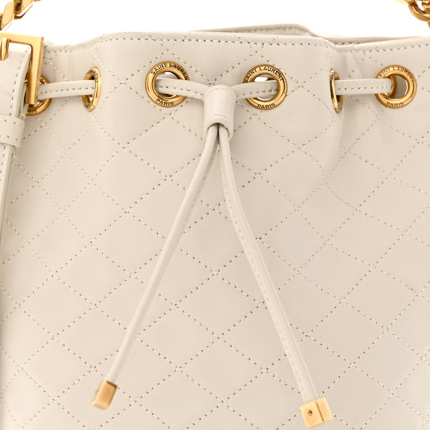 Lambskin Quilted Small Emmanuelle Bucket Bag Antique Vintage