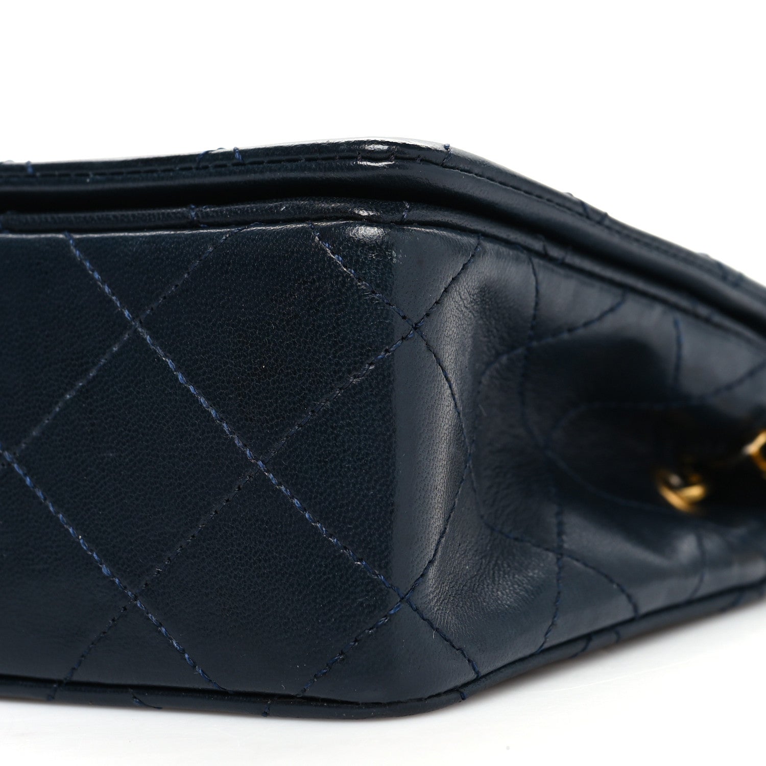 Chanel Lambskin Quilted Small Single Flap Navy Navy 10 of 12