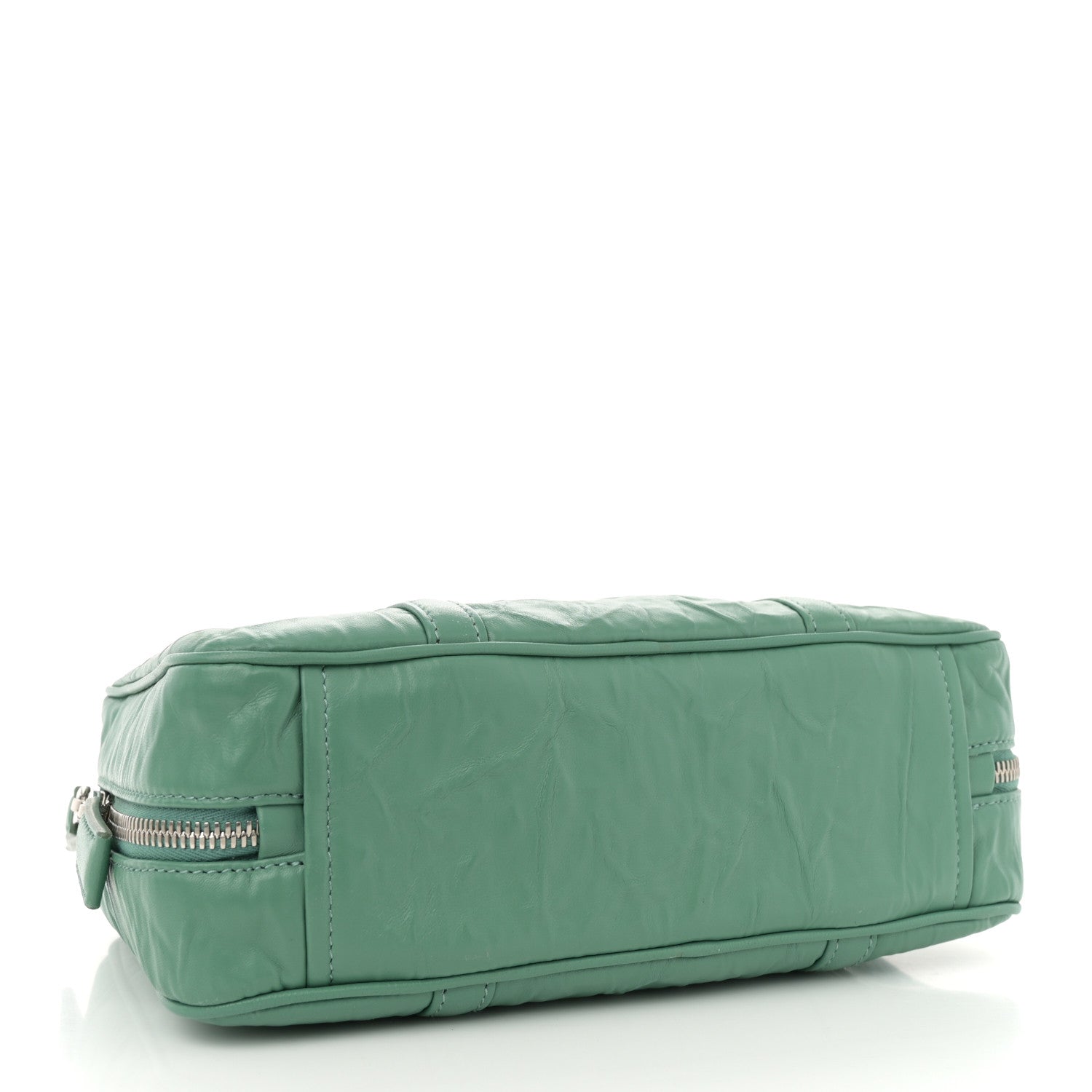 Prada Nappa Antique Medium Re-Edition 2001 Two Handle Bag Green 5 of 12