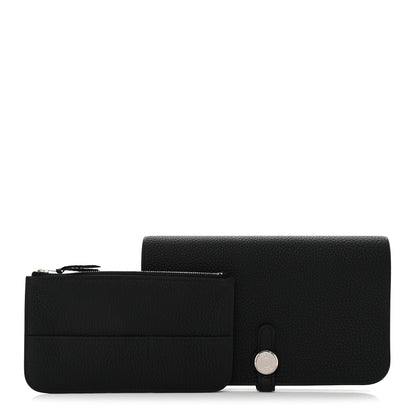 Hermes Togo Dogon Duo Wallet Black 3 of 9