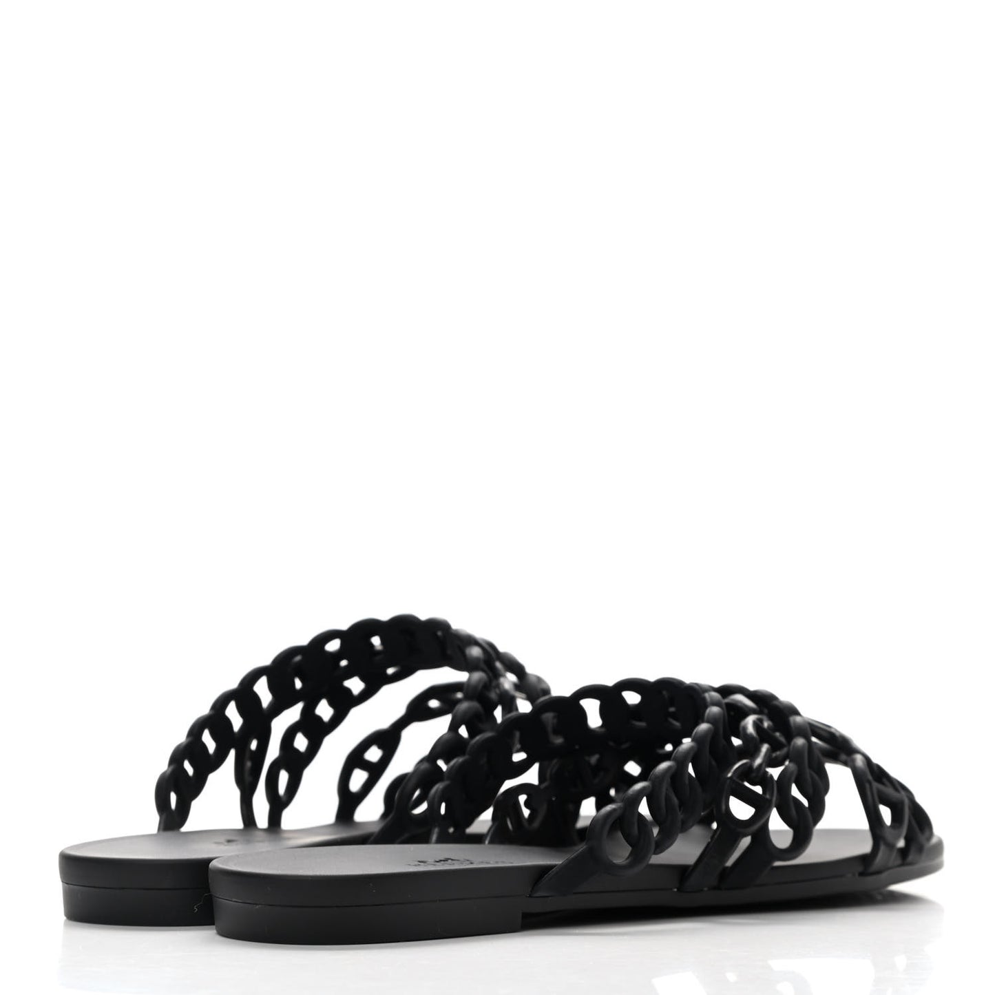 Rubber Chaine d'Ancre Nude Sandals 36 Black