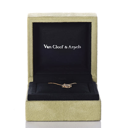 Van Cleef & Arpels 18K Yellow Gold Mother of Pearl Sweet Alhambra Pendant Necklace 8 of 8