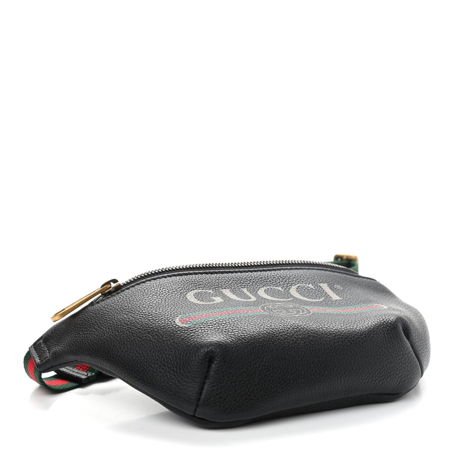 Grained Calfskin Small Logo Belt Bag Black