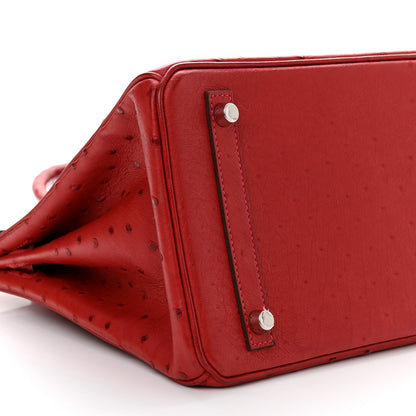 Hermes Ostrich Birkin 30 Rouge Vif 9 of 10