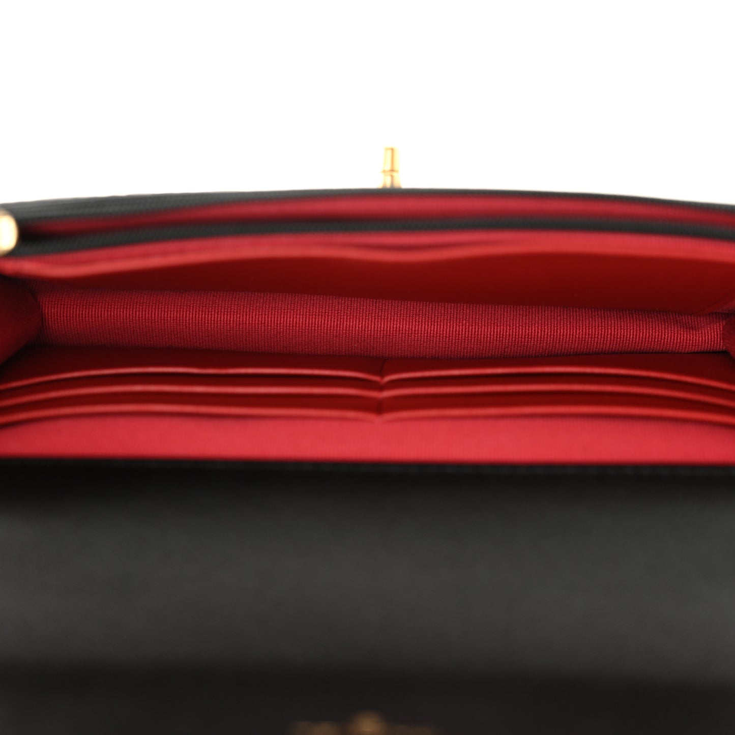 Lambskin Quilted Sweet Camellia Wallet On Chain WOC Black