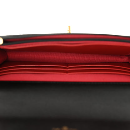 Chanel Lambskin Quilted Sweet Camellia Wallet On Chain WOC Black 5 of 11
