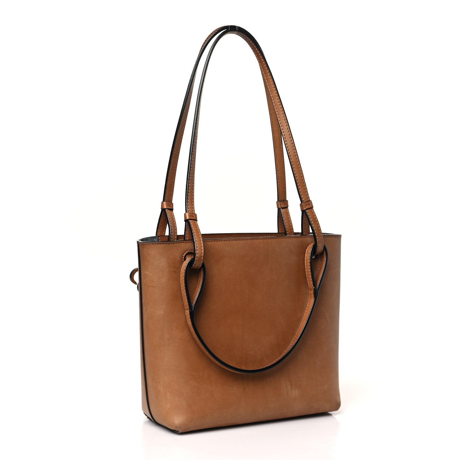 Loewe Calfskin Double Handle Square Tote Camel Capri Blue 4 of 12