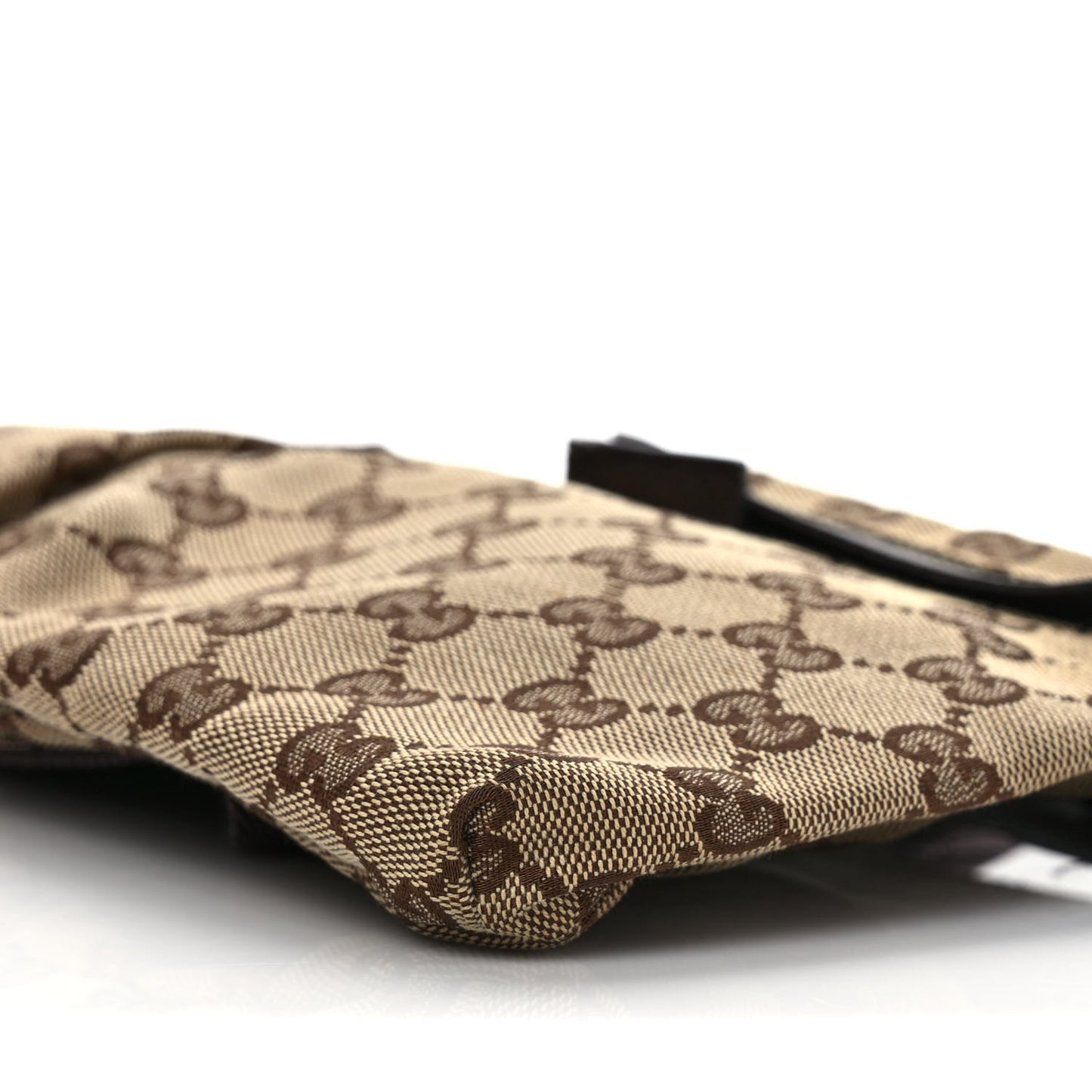 GG Monogram Double Pocket Belt Bag Dark Brown