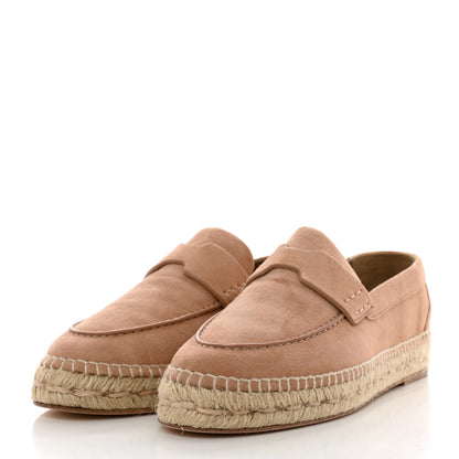 Hermes Suede Calfskin Womens Trip Espadrilles 37 Bois De Santal 3 of 9