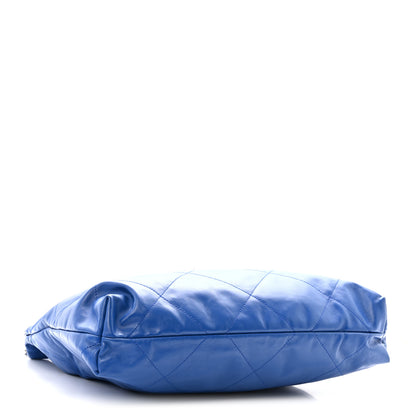 Chanel Shiny Calfskin Quilted Chanel 22 Blue 5 of 13
