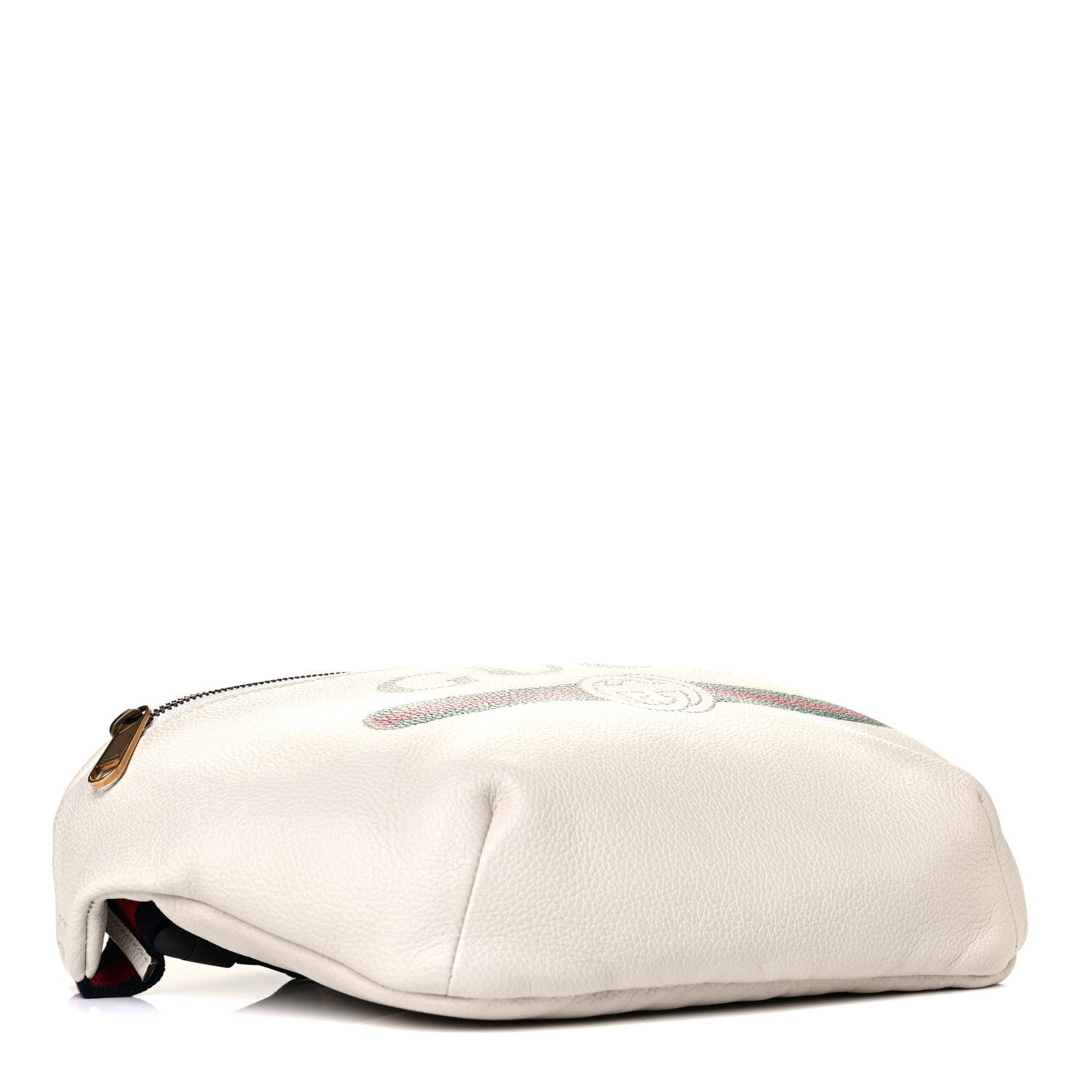 Gucci Grained Calfskin Logo Belt Bag White 3 of 4