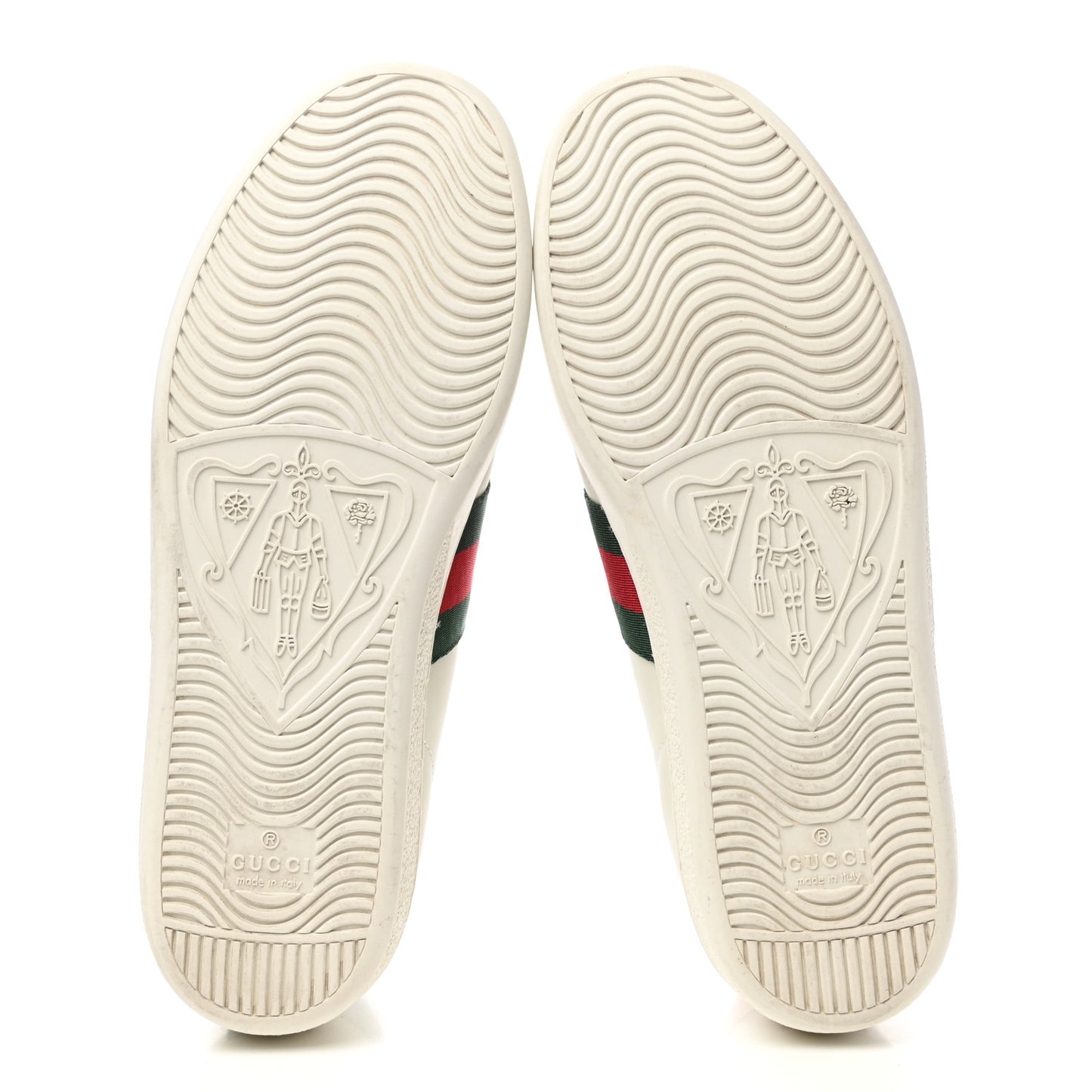 Calfskin Ayers Bee Embroidered Womens Ace Sneakers 37 White Green