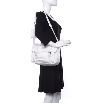 Prada Re-Nylon Single Pocket Messenger Bag White 2 of 10