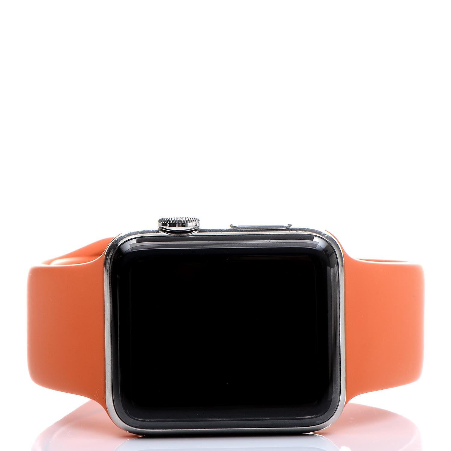 Hermes Silicone 42mm Series 2 Apple Watch Single Tour Orange 3 of 7