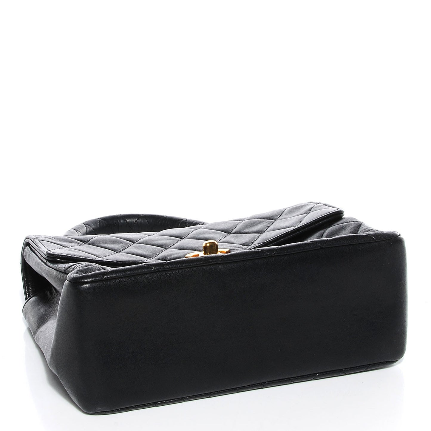 Lambskin Small Kelly Flap Bag Black