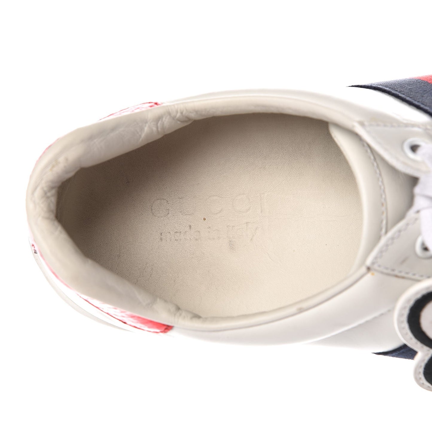 Calfskin Ayers Web UFO Dragon Embroidered Mens Ace Sneakers 7 White